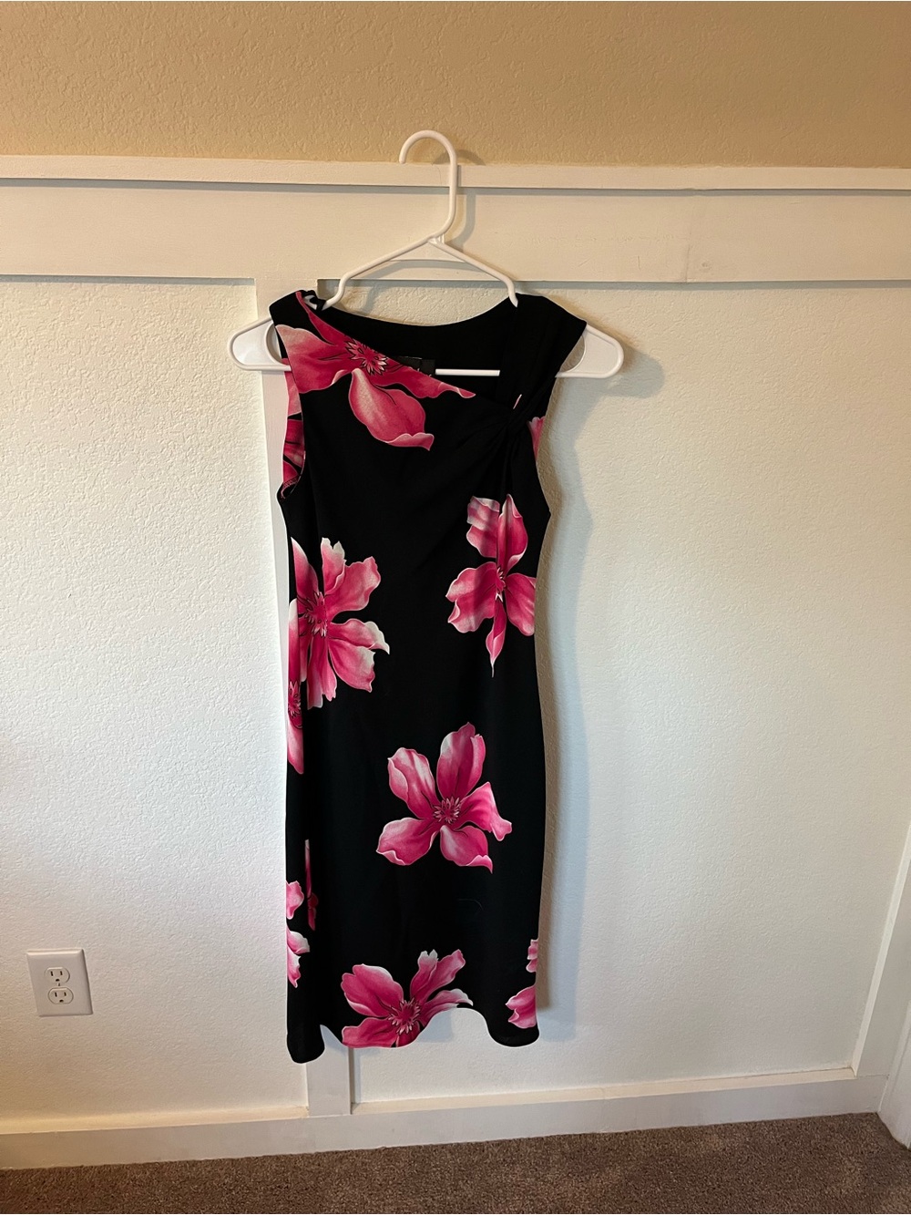 Vintage SL Fashions Women's 6 Floral Midi Dress